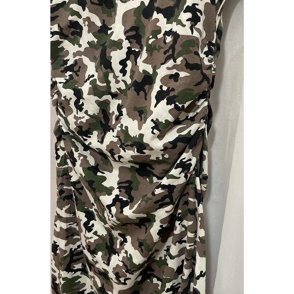 SEED To STYLE Organic Cotton T-shirt Dress‎ Size Small Camo Army Short Stretch - Picture 2 of 4
